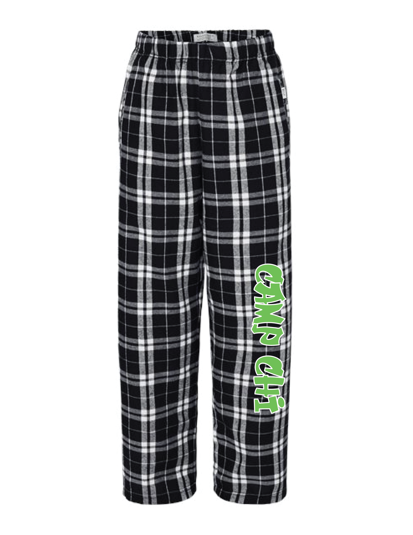 CAMP CHI Green Graffiti Flannel Pants
