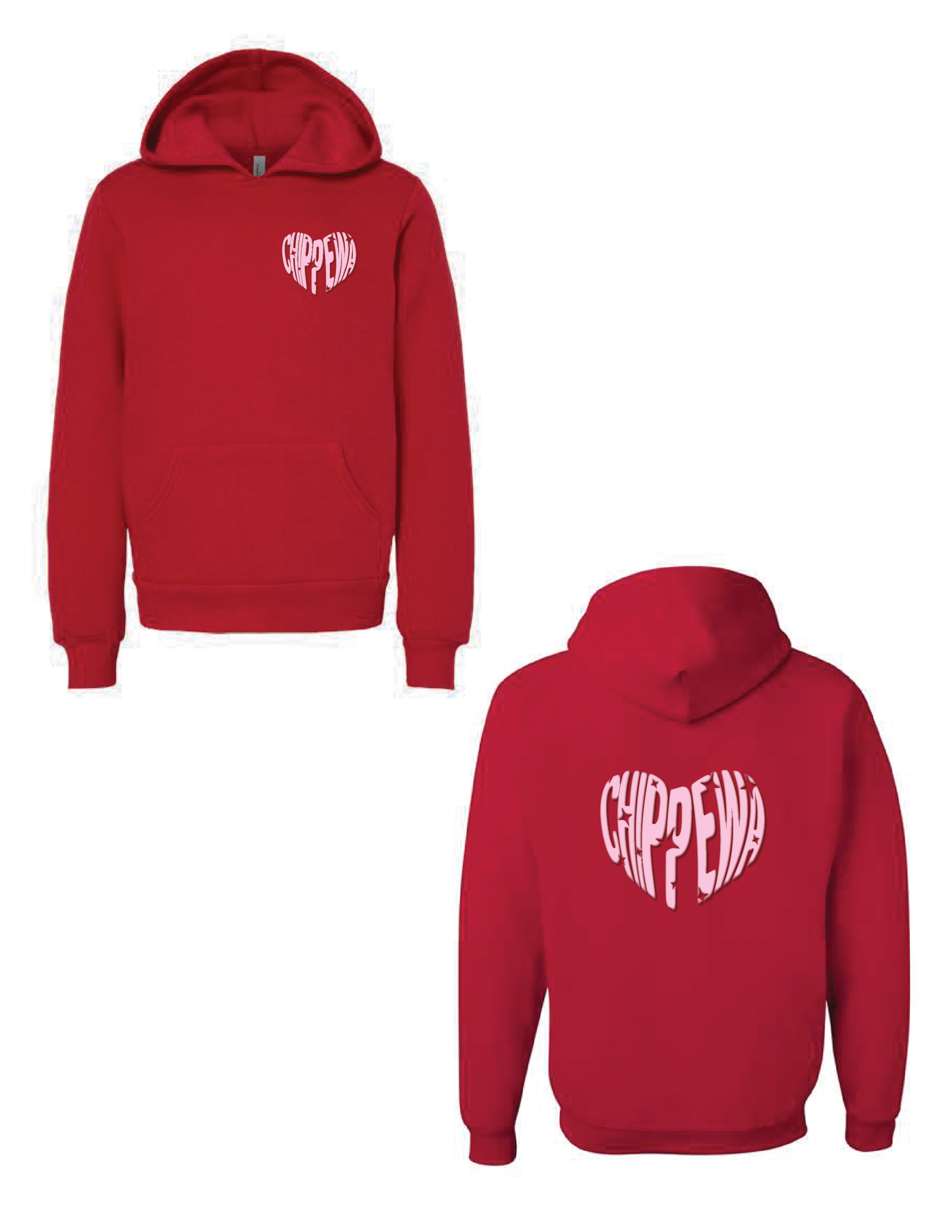 CUSTOM Heart Puff Hooded Pullover