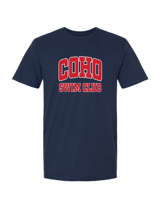 COHO SWIM CLUB Campus Navy Tee