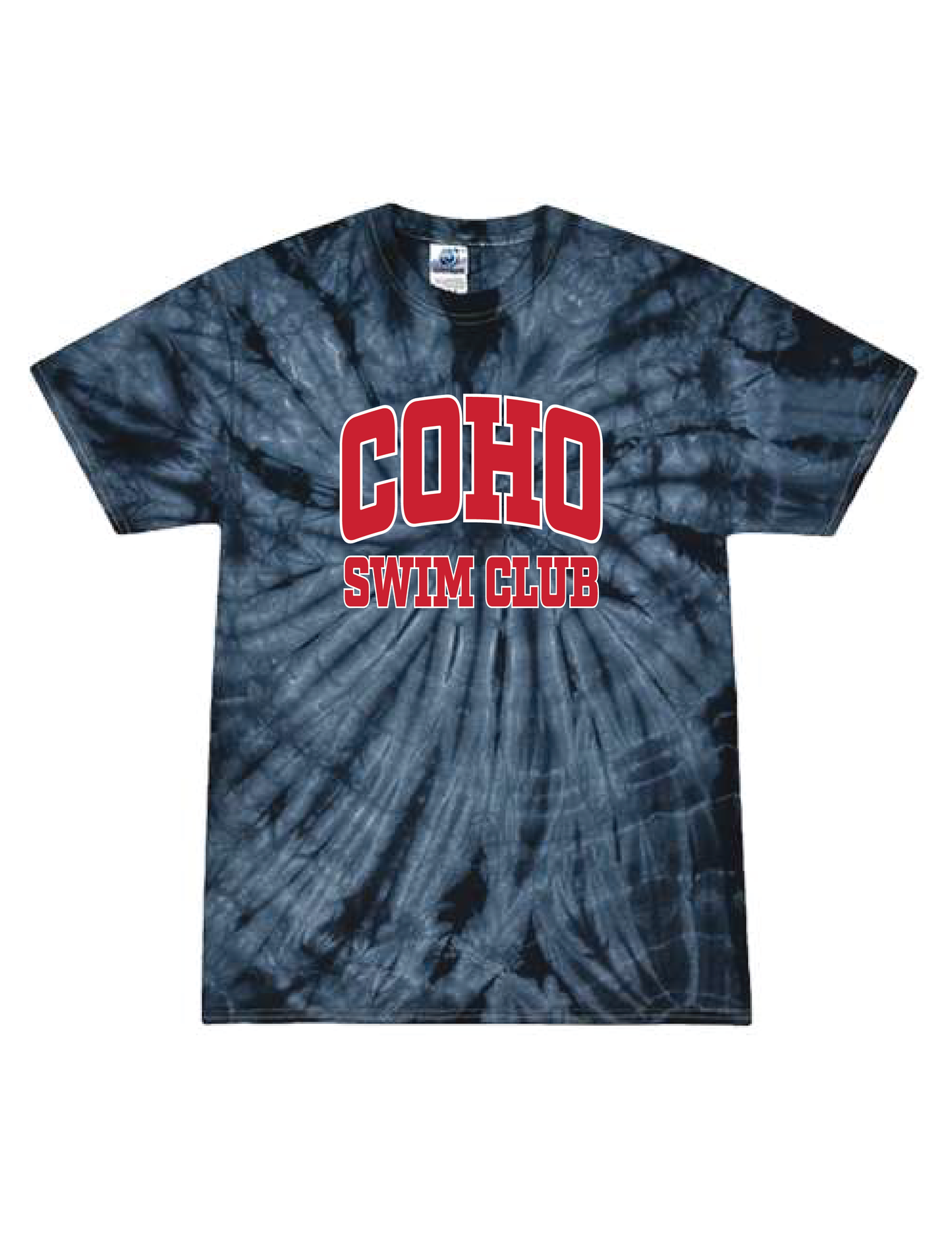 COHO SWIM CLUB Tie Dye Campus Tee