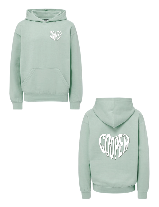 COOPER Heart Puff Hooded Pullover