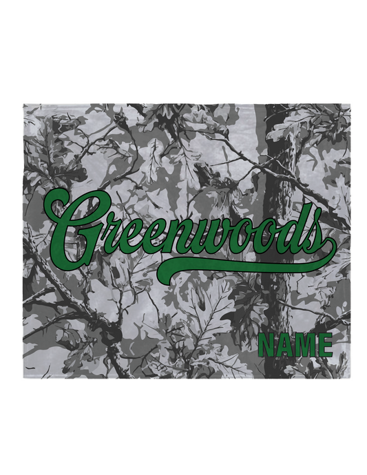 CUSTOM Camo Script Personalized Blanket