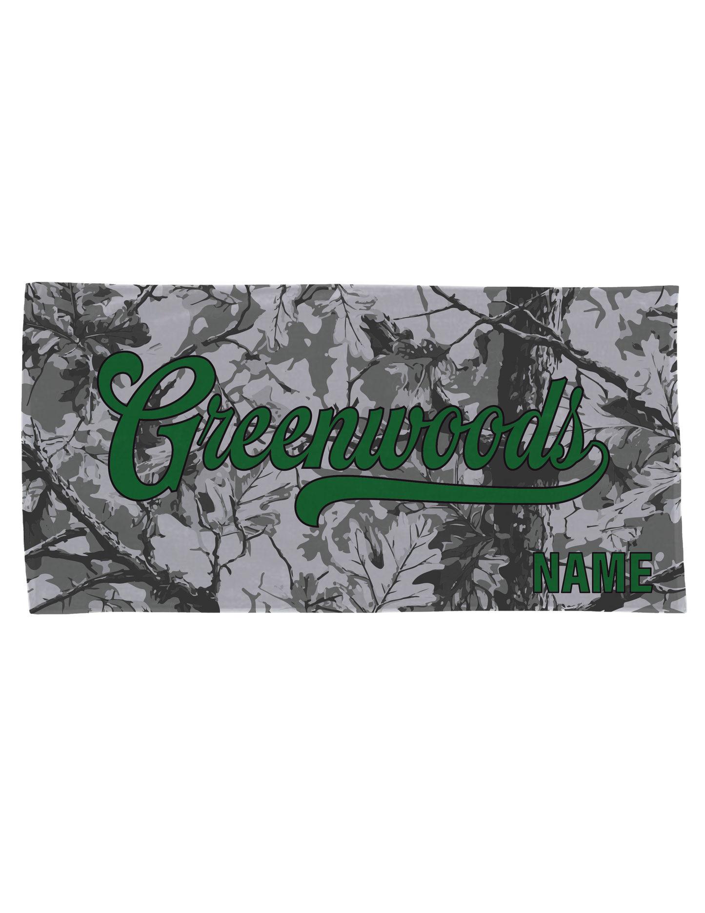 CUSTOM Camo Script Personalized Towel