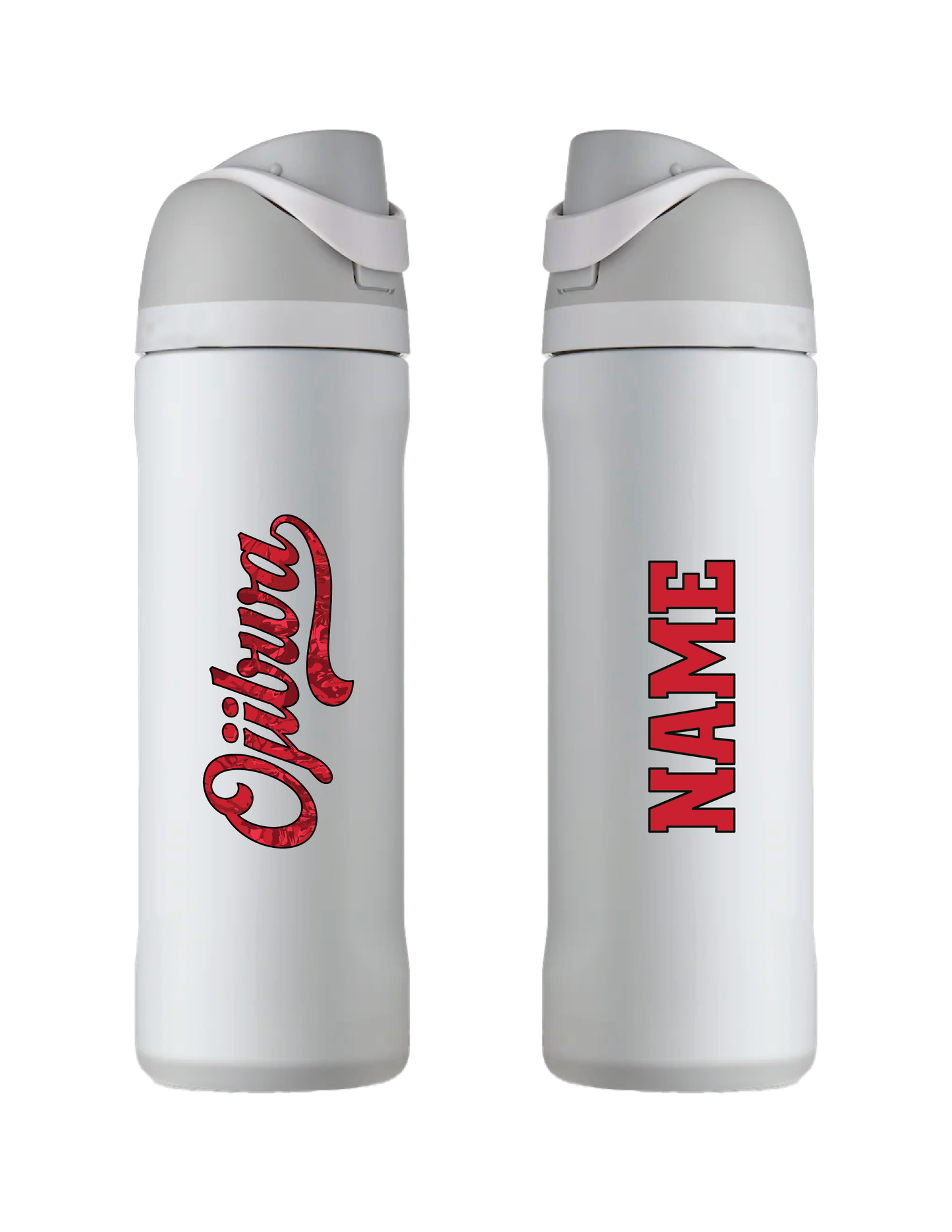 CUSTOM Camo Script Personalized Water Bottle