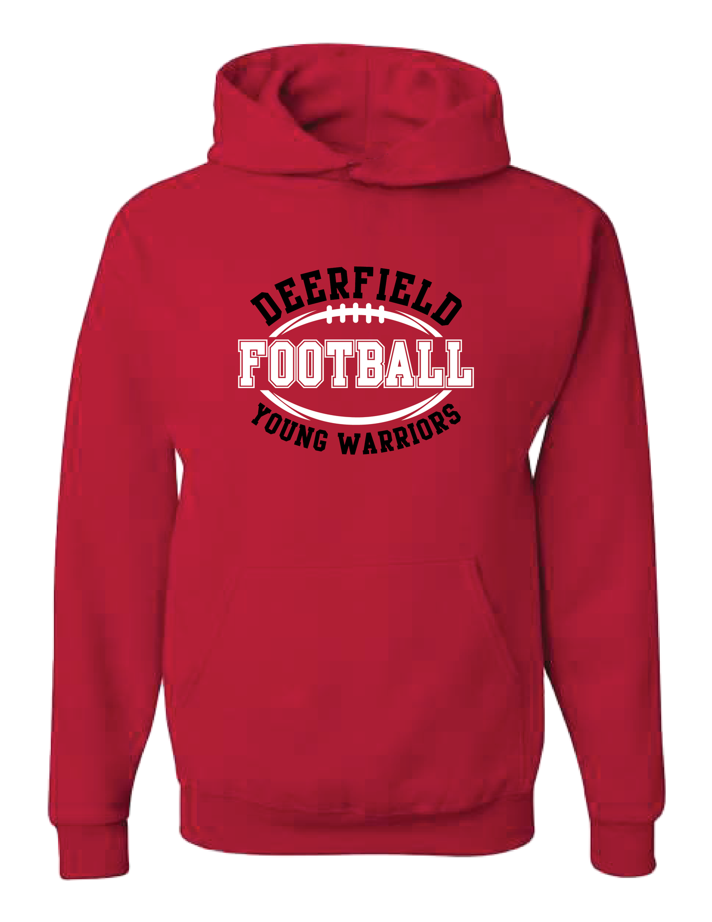 DFYWF Football Red Hooded Pullover