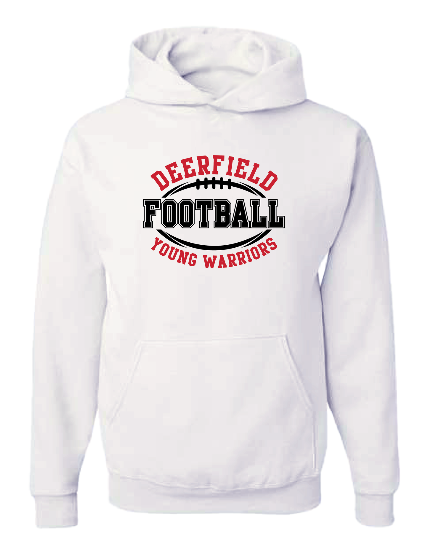 DFYWF Football White Hooded Pullover