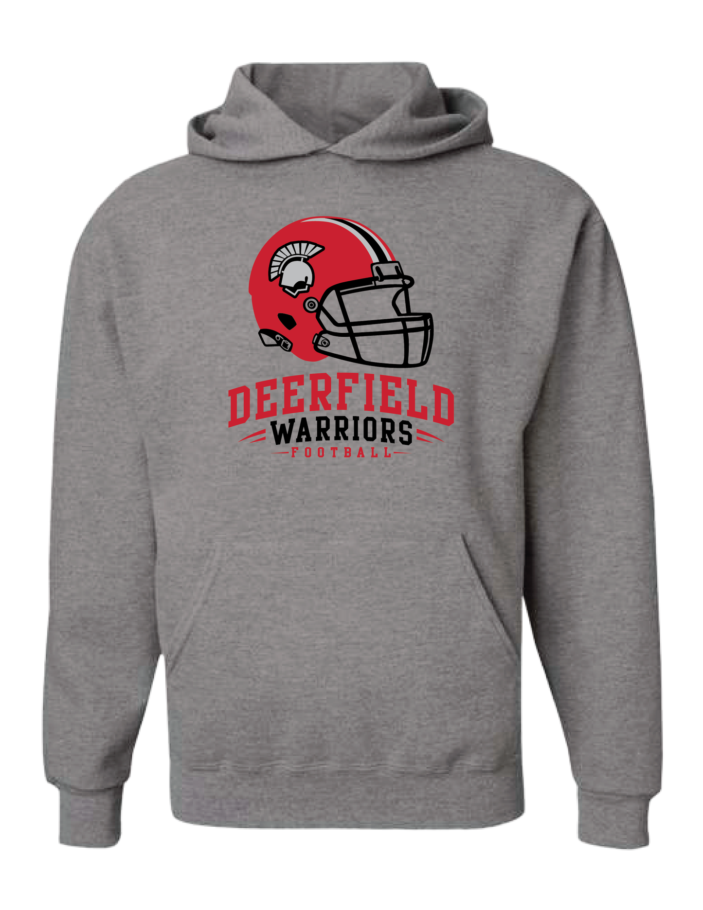 DHS FOOTBALL Helmet Grey Hooded Pullover