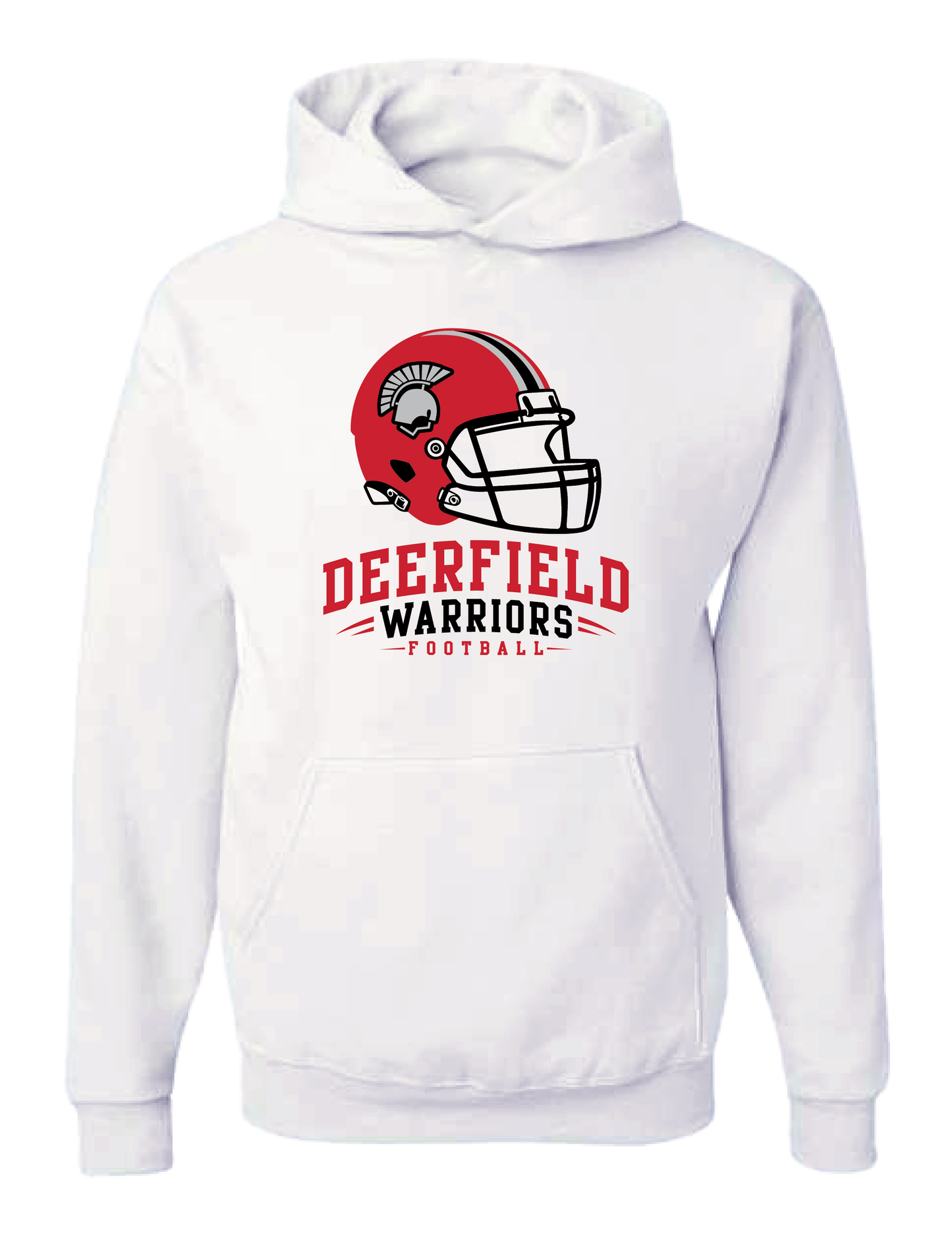 DHS FOOTBALL Helmet White Hooded Pullover