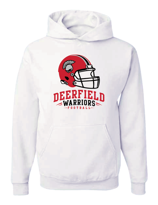 DHS FOOTBALL Helmet White Hooded Pullover