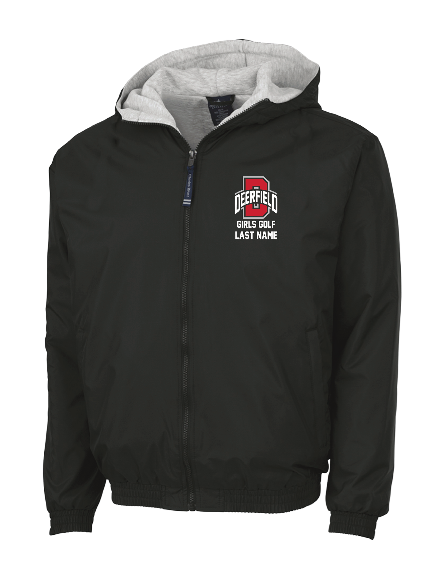 DHS GOLF Personalized D Embroidered Full Zip Warm Up Jacket