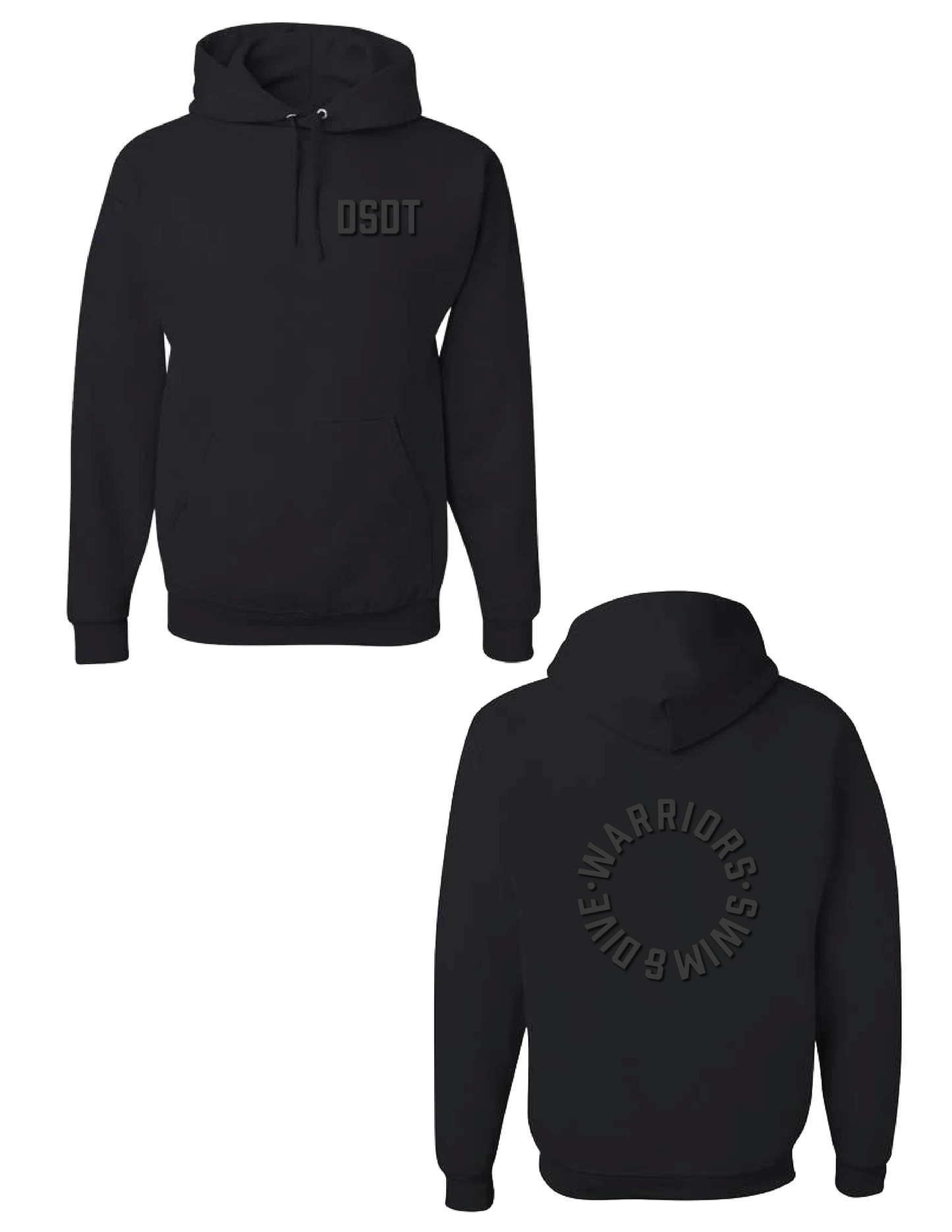 DHS SWIMMING & DIVING Monochrome Puff Hooded Pullover