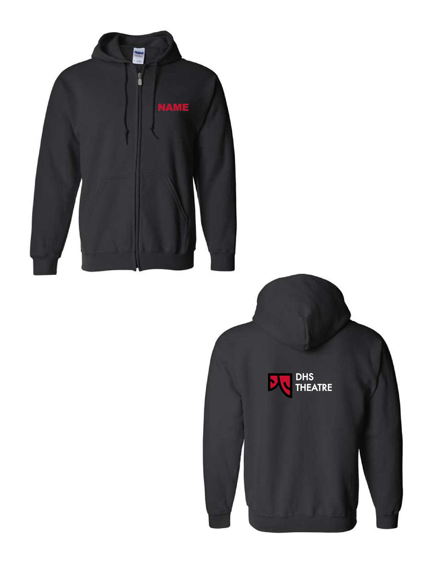 DHS THEATRE Personalized Logo Zip Up