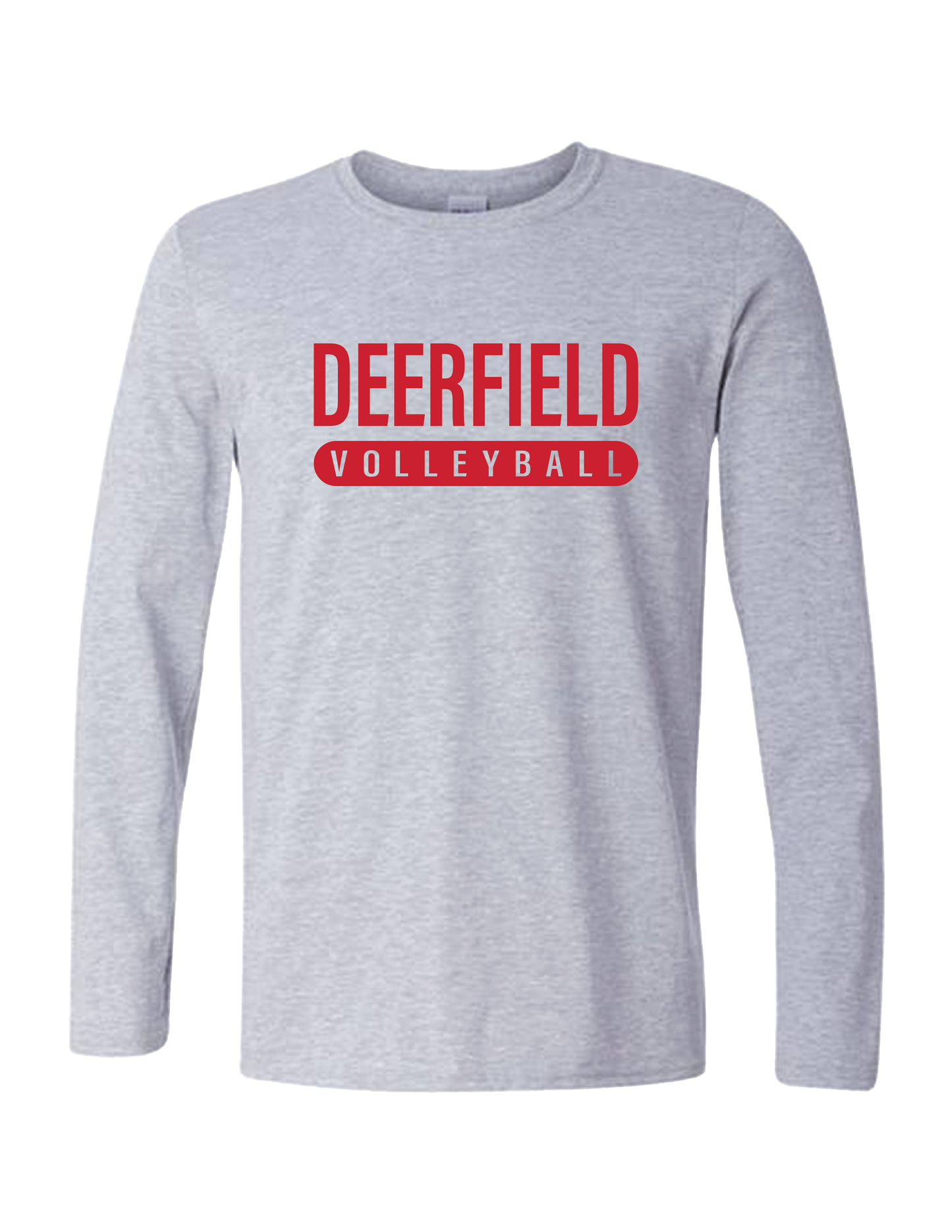 DHS VOLLEYBALL Block Grey Long Sleeve Tee