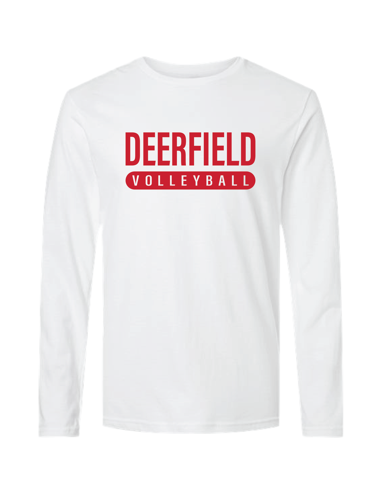 DHS VOLLEYBALL Block White Long Sleeve Tee