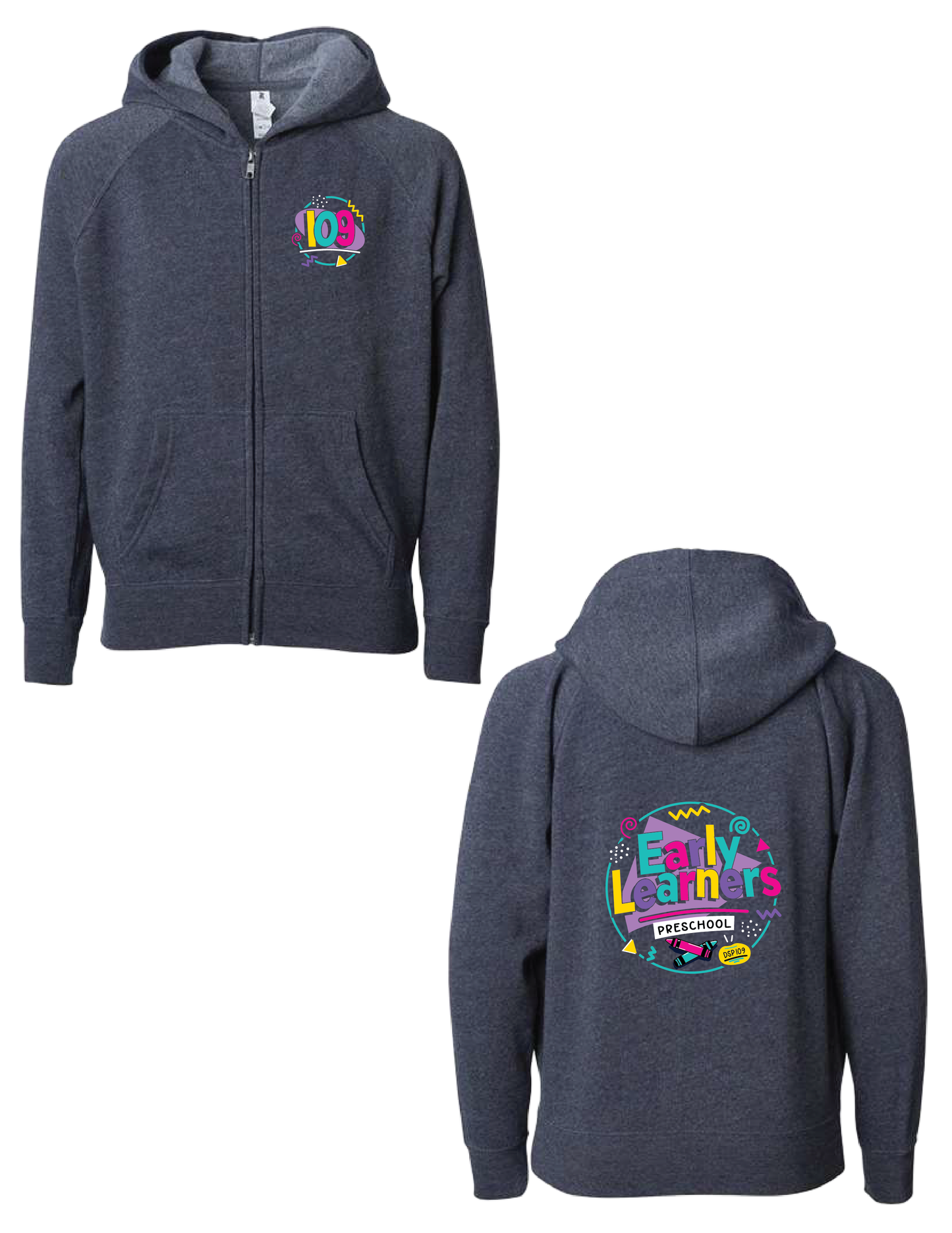 EARLY LEARNERS 90's Circle Zip Up
