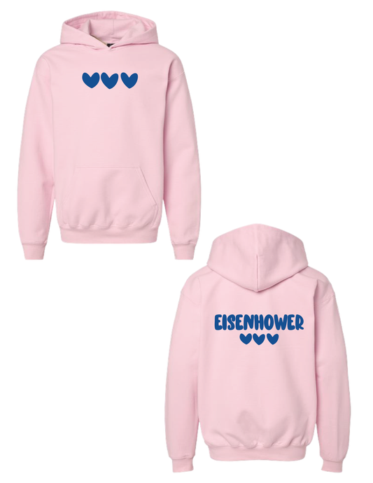 EISENHOWER Hearts Hooded Pullover