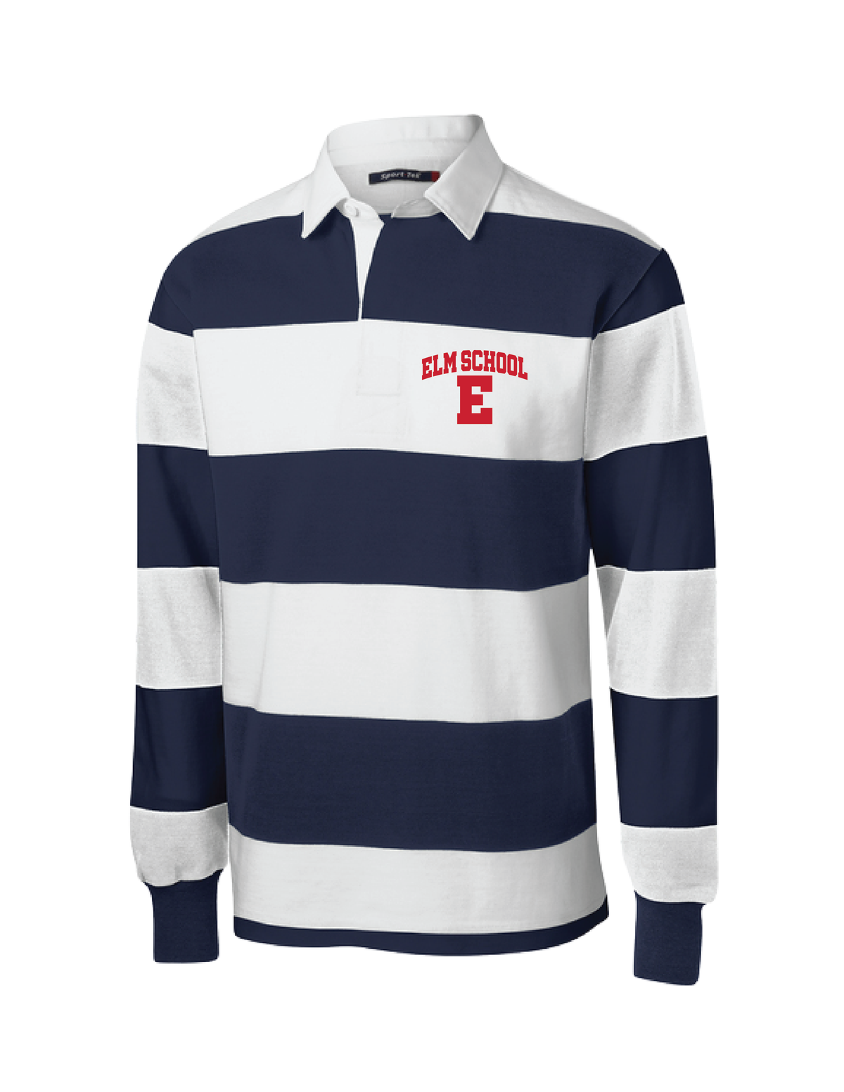 ELM SCHOOL Collegiate Embroidered Long Sleeve Rugby Polo