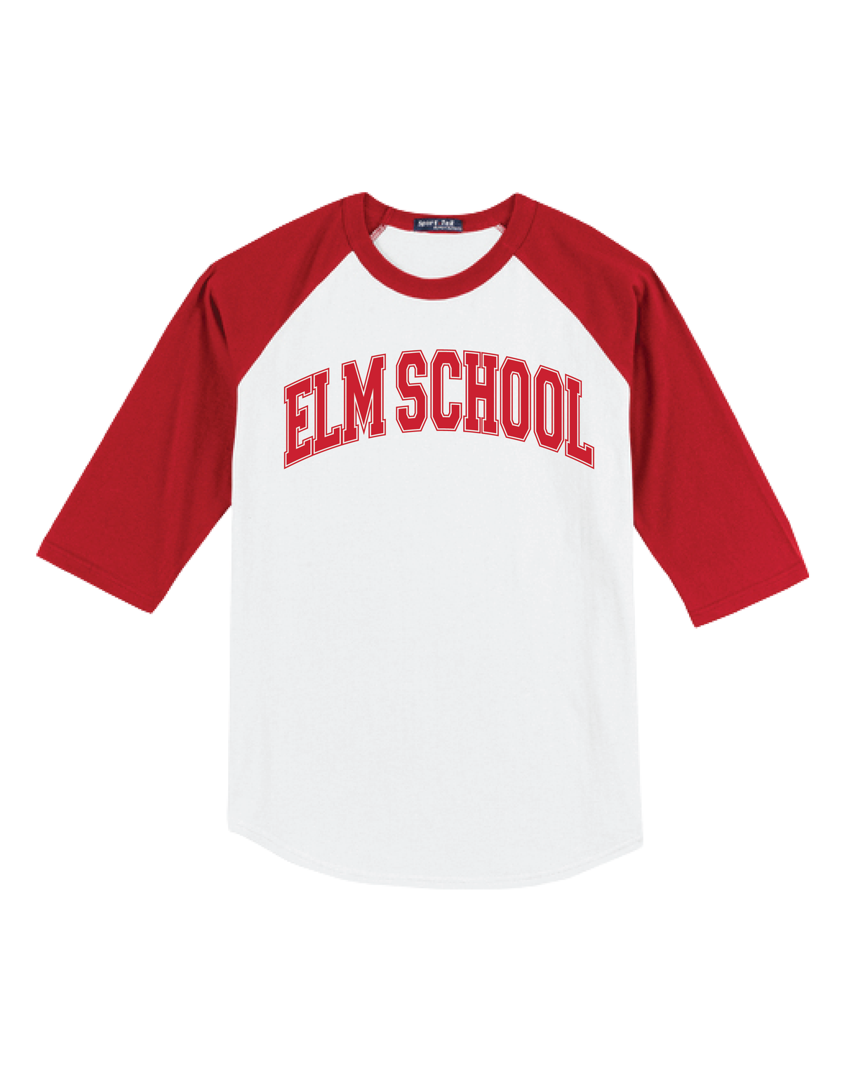 ELM SCHOOL Outline 3/4 Sleeve Jersey Tee