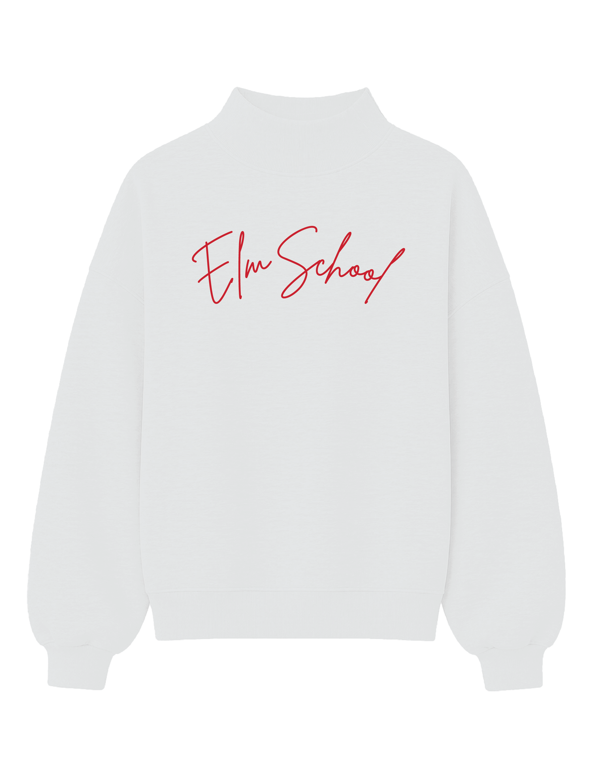 ELM SCHOOL Script Mock Neck
