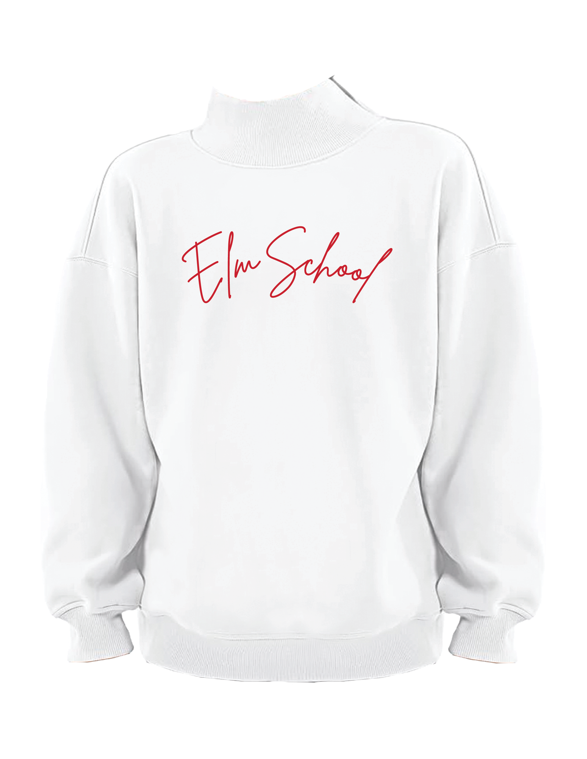 ELM SCHOOL Script Mock Neck