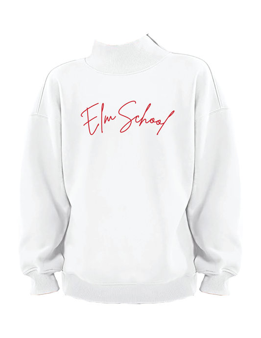ELM SCHOOL Script Mock Neck