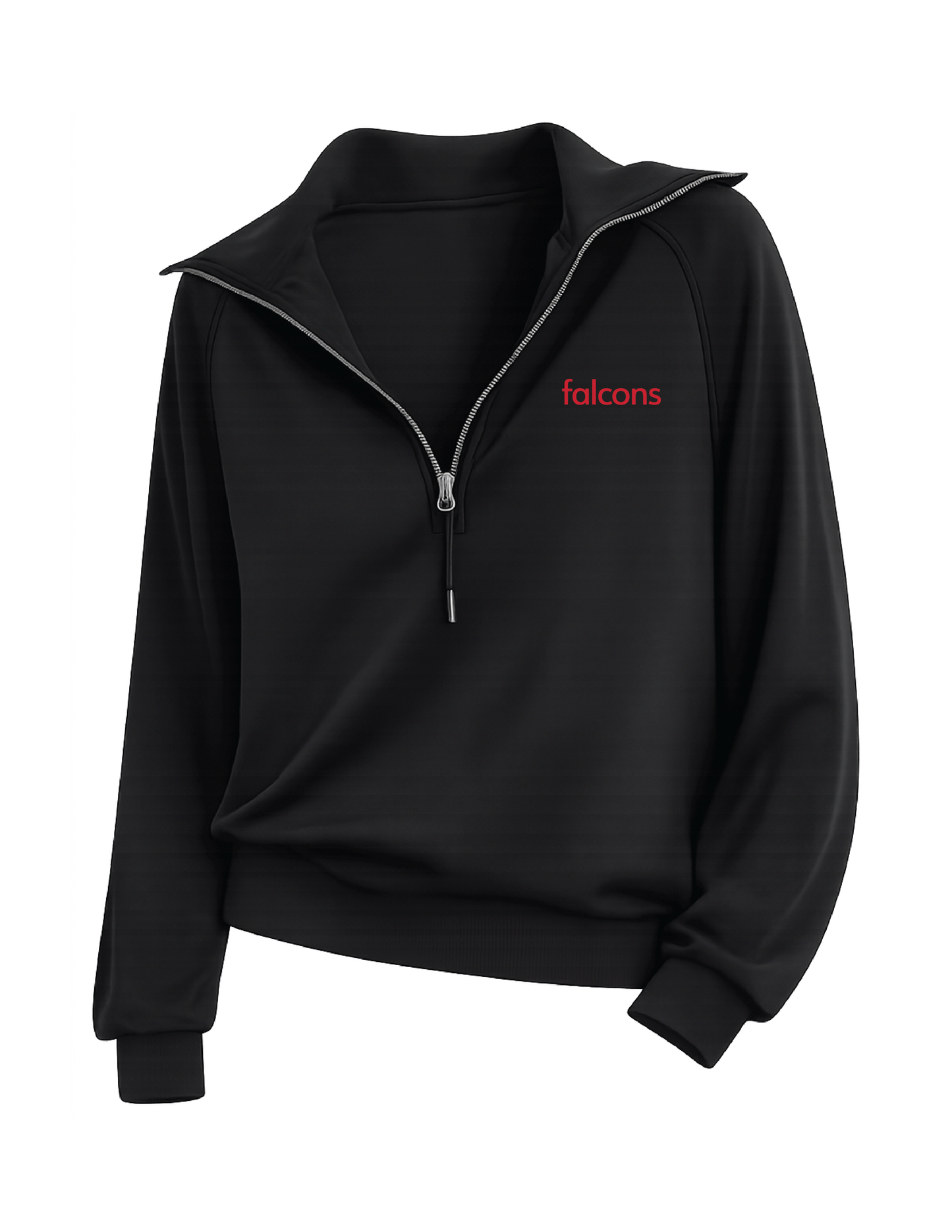 FALCONS CHEER Embroidered Baseline Oversized Half Zip