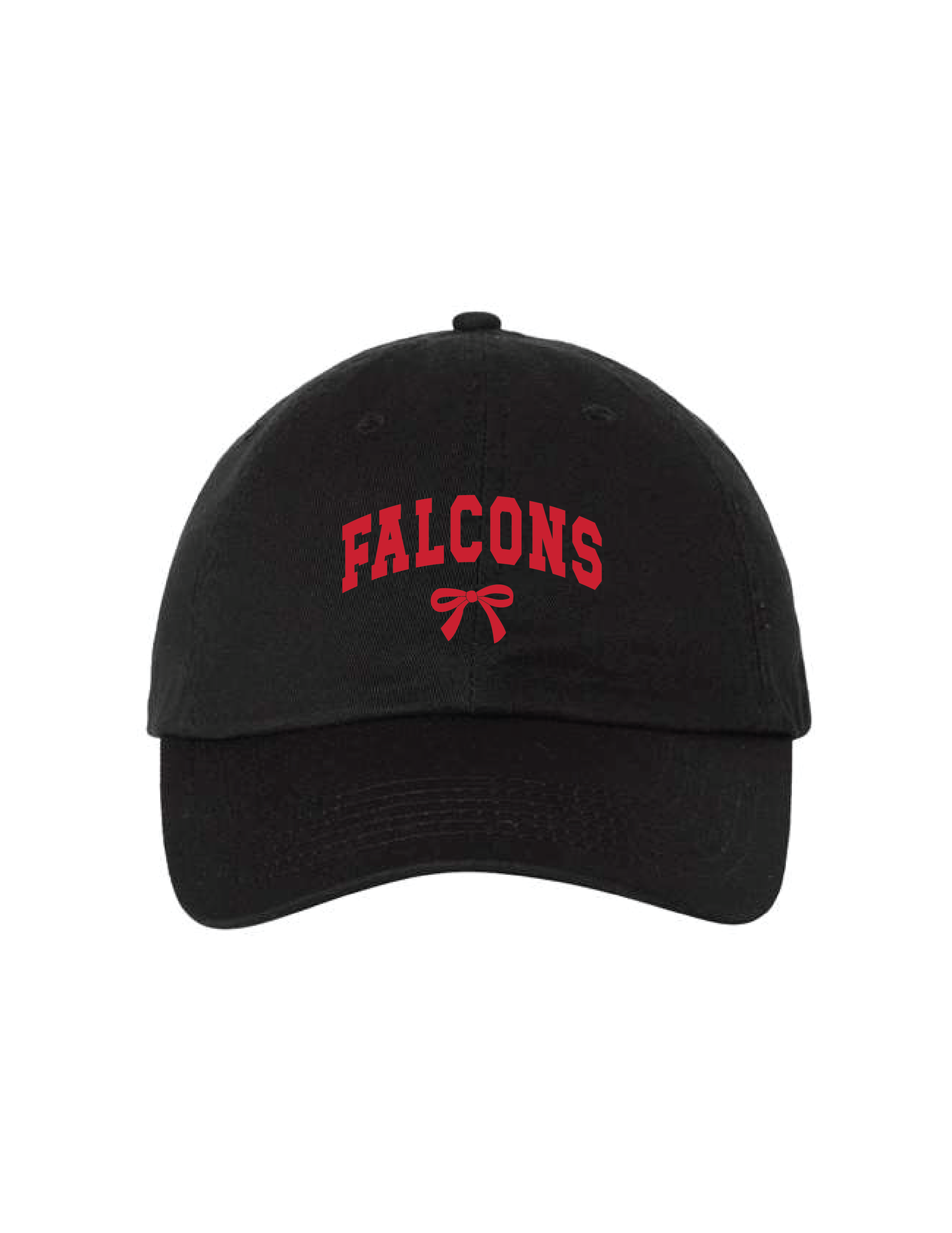 FALCONS CHEER Embroidered Campus Bow Unstructured Baseball Hat