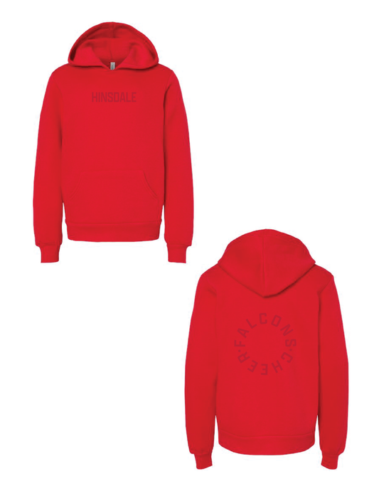 FALCONS CHEER Monochrome Circle Hooded Pullover