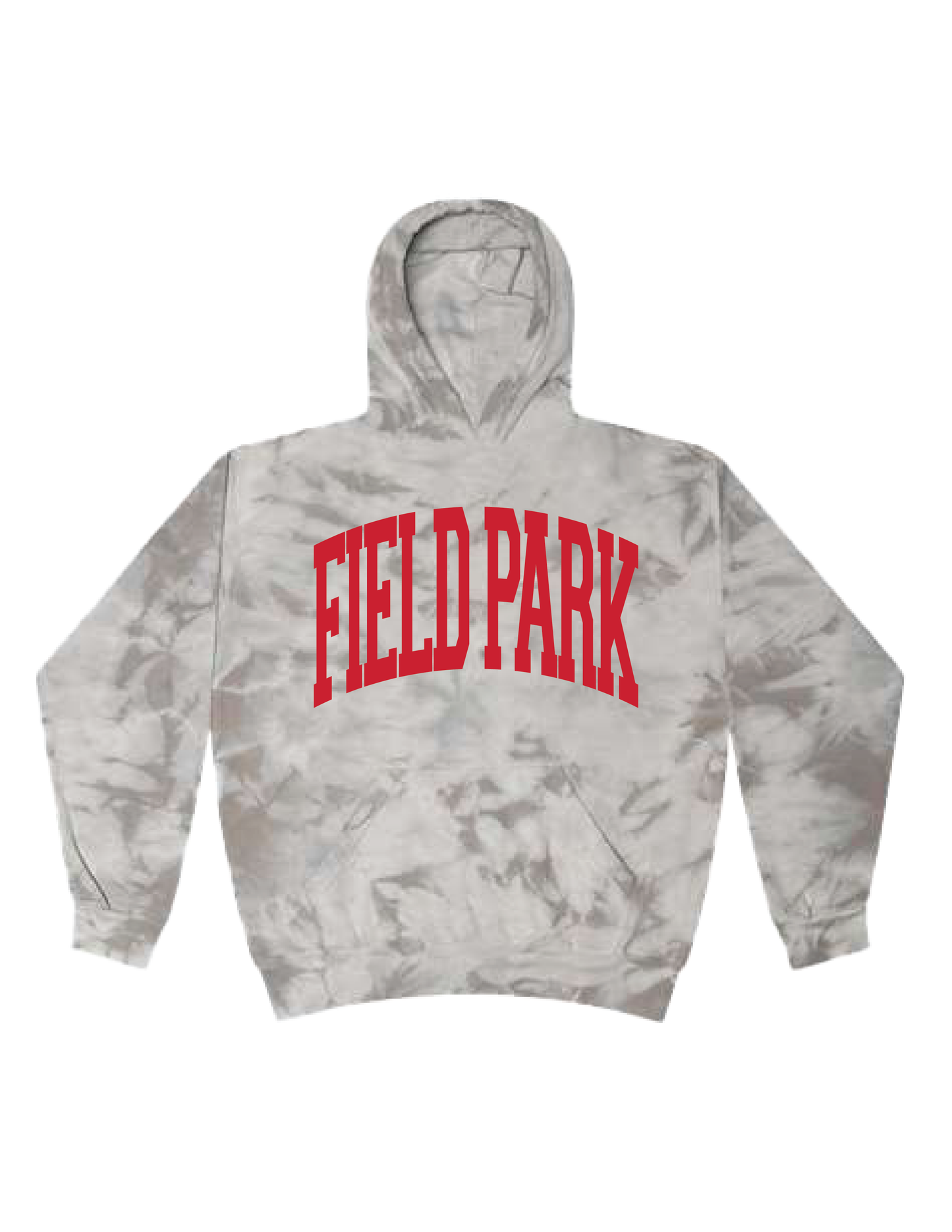 FIELD PARK Collegiate Tie Dye Hooded Pullover