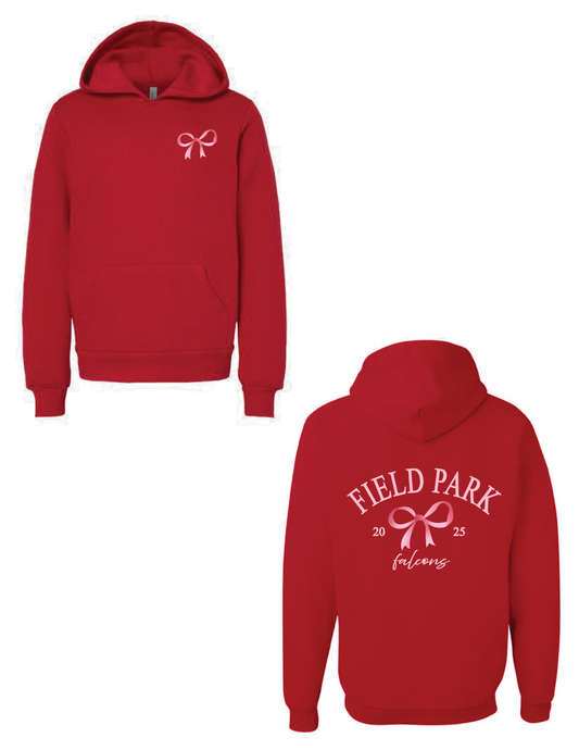 FIELD PARK Vintage Bow Hooded Pullover