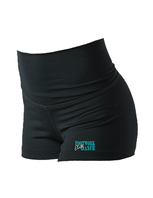 FOOTWORK ELITE Script Overlap Booty Shorts