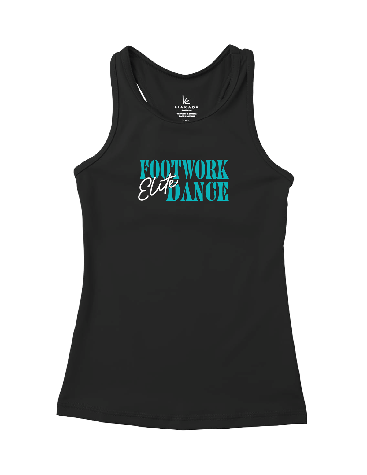 FOOTWORK ELITE Script Overlap Racerback Tank