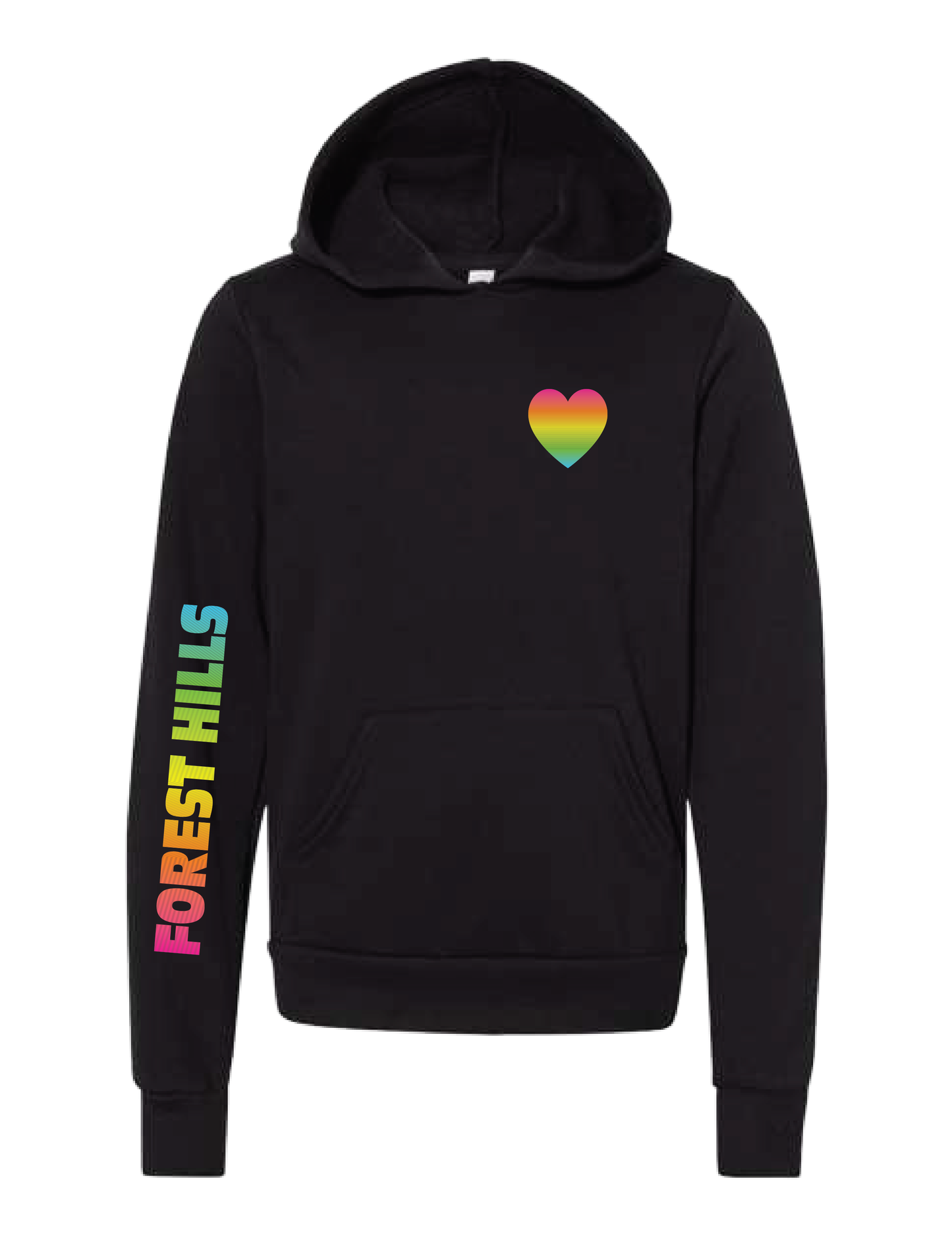 FOREST HILLS Ombre Rainbow Hooded Pullover
