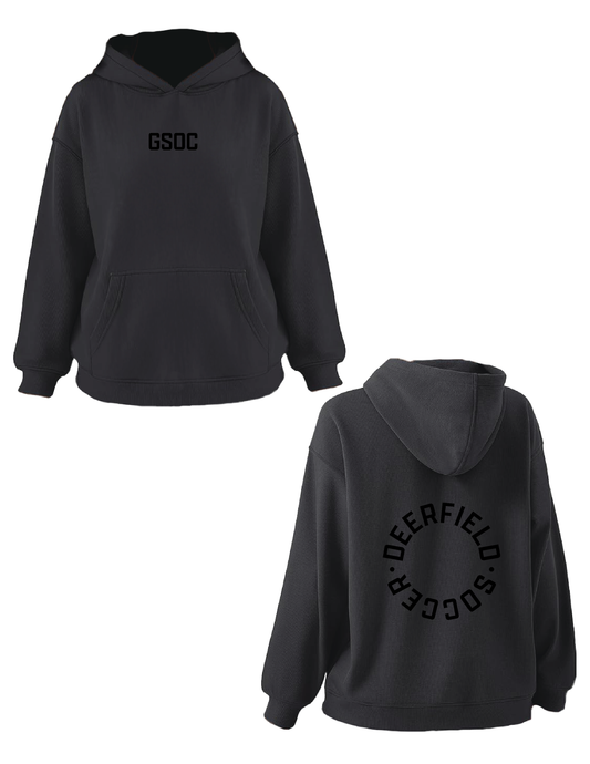 DHS GIRLS SOCCER Monochrome Circle Oversized Hooded Pullover