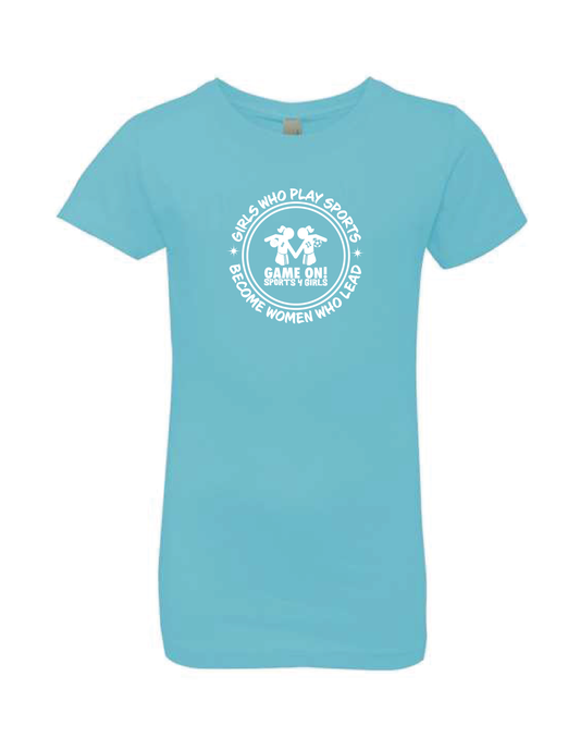 GAME ON! Girls/Womens Fit Girls Who Play Sports Tee