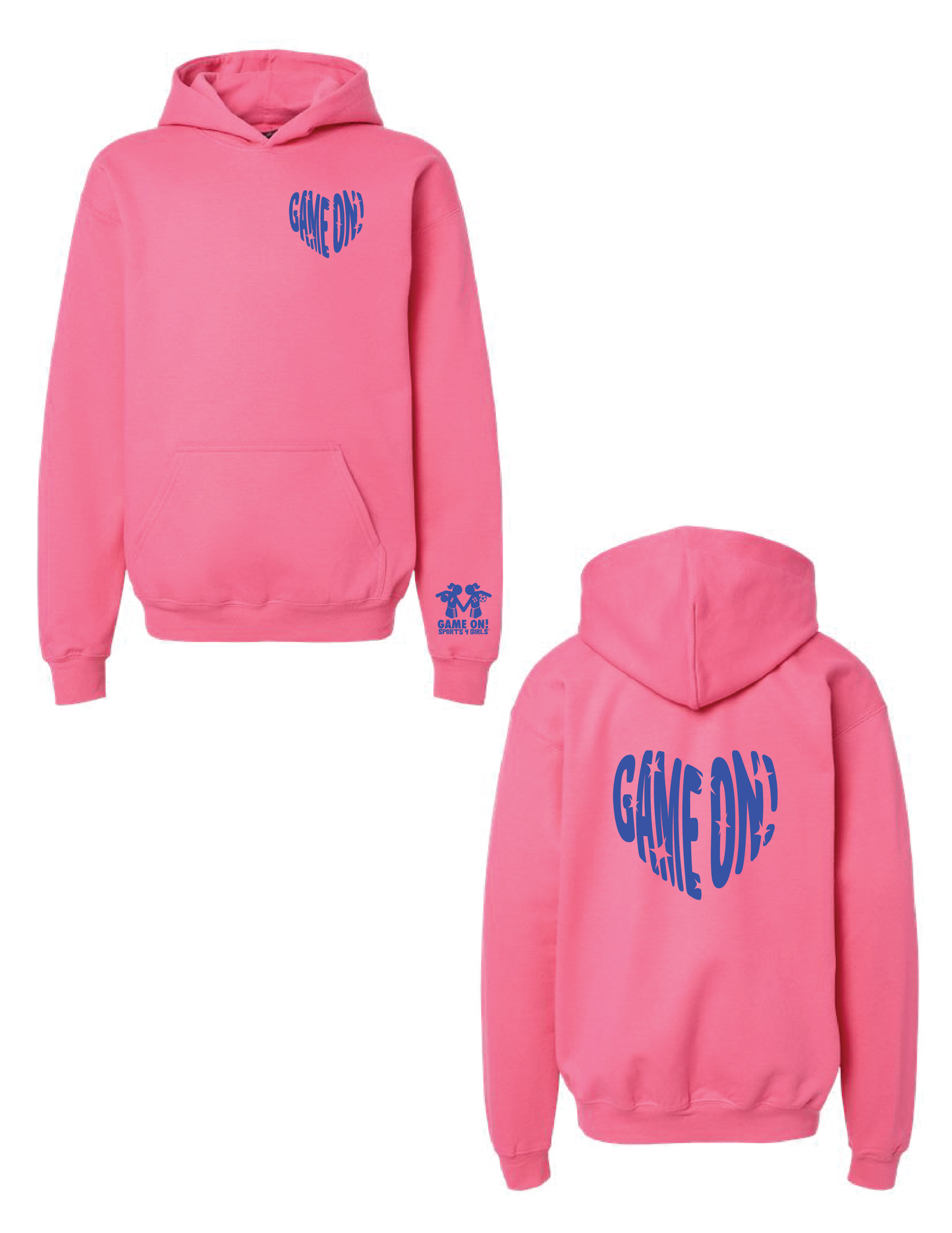 GAME ON! Heart Hooded Pullover
