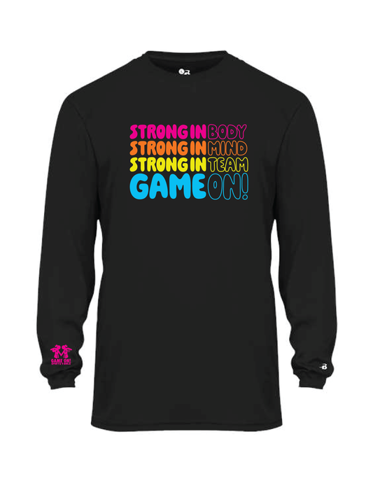 GAME ON! Rainbow Dri Fit Long Sleeve Tee