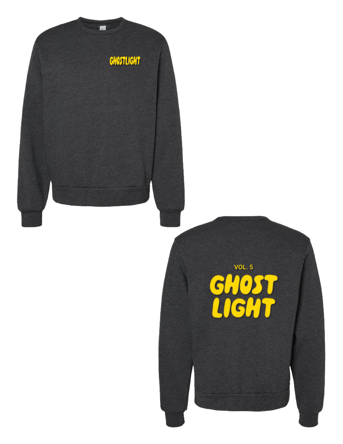 GHOSTLIGHT Bubble Puff Charcoal Crew Neck