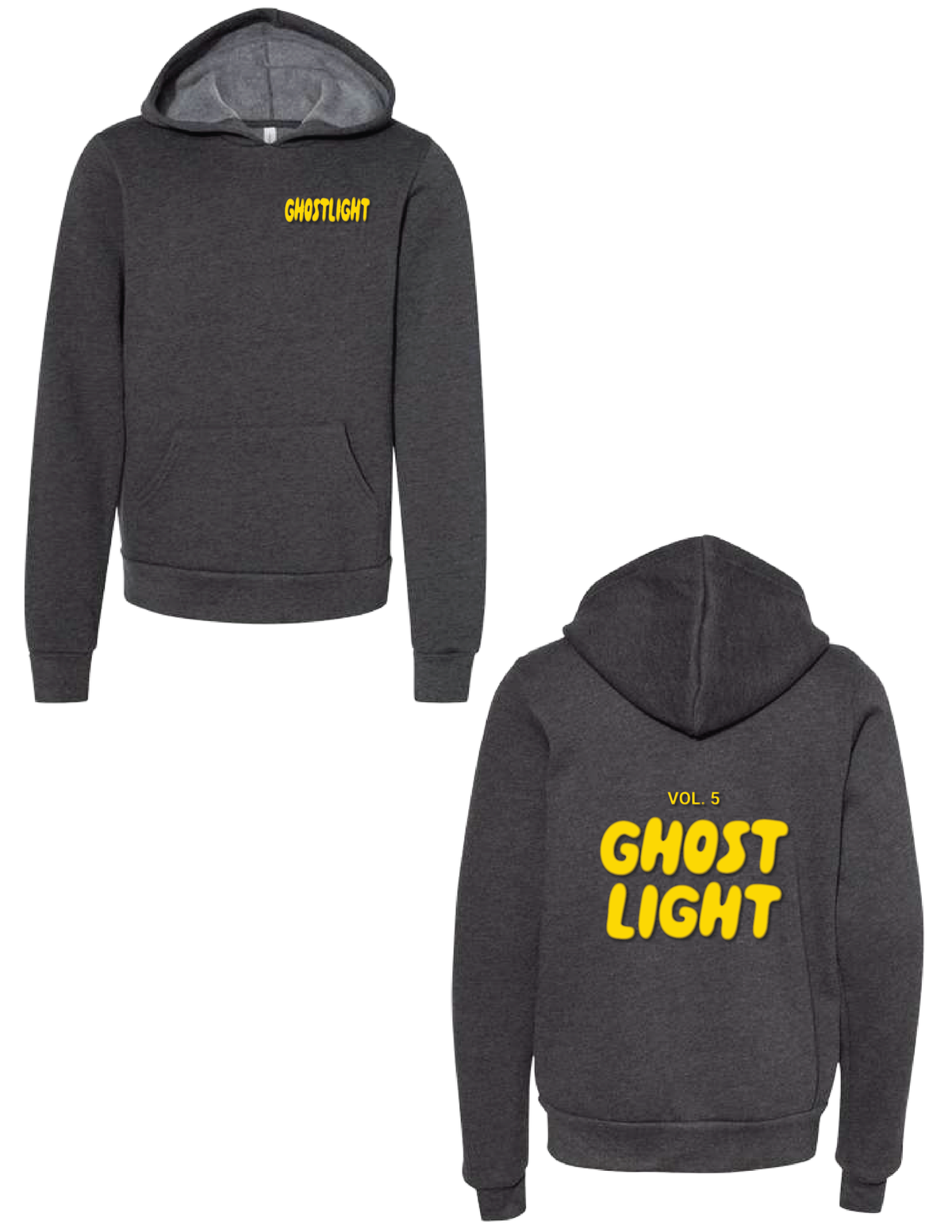 GHOSTLIGHT Bubble Puff Charcoal Hooded Pullover