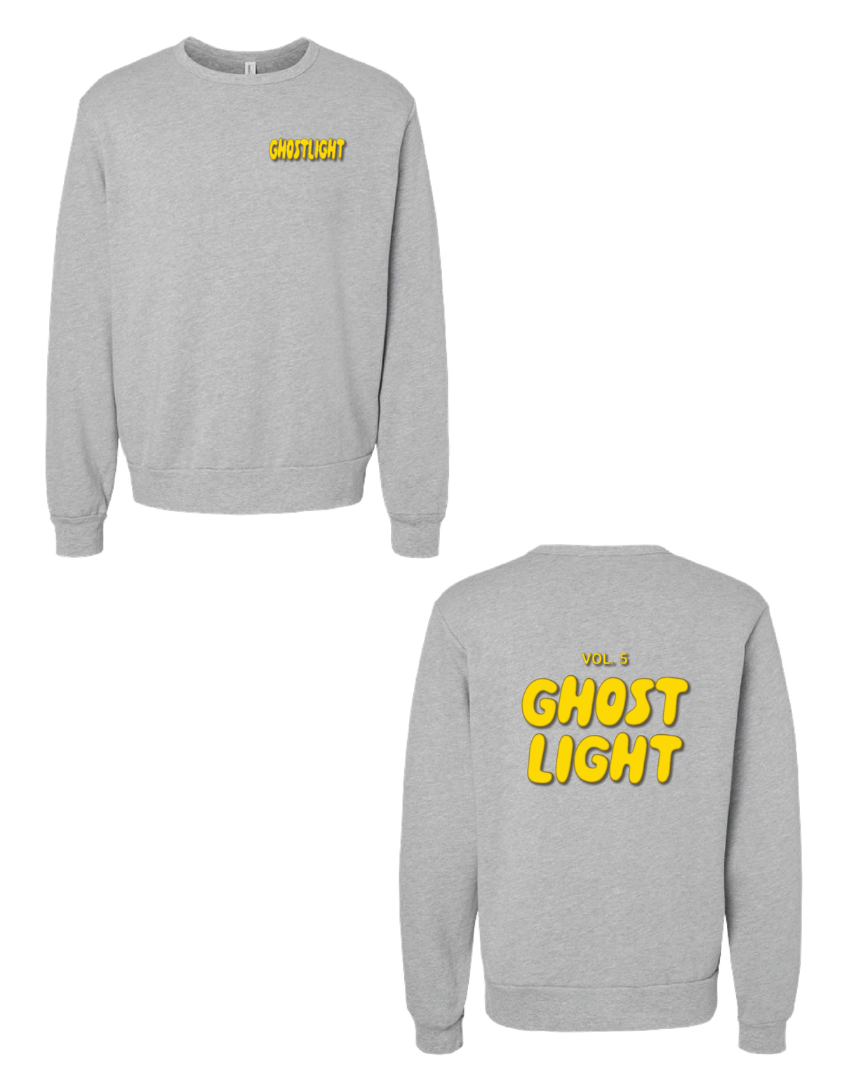 GHOSTLIGHT Bubble Puff Light Grey Crew Neck