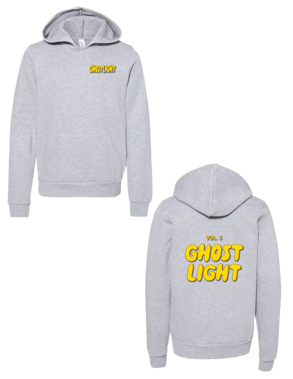 GHOSTLIGHT Bubble Puff Light Grey Hooded Pullover