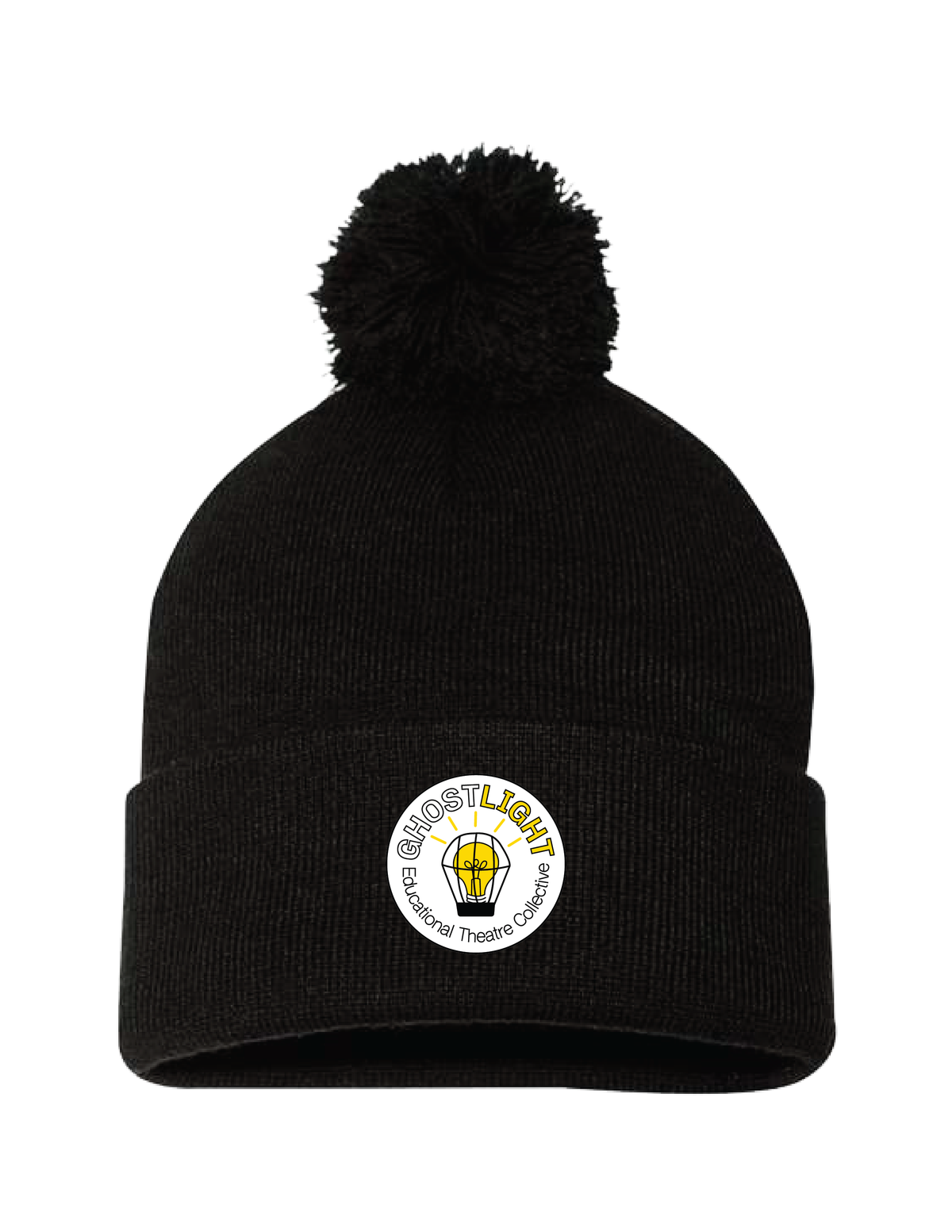 GHOSTLIGHT Embroidered Logo Pom Beanie