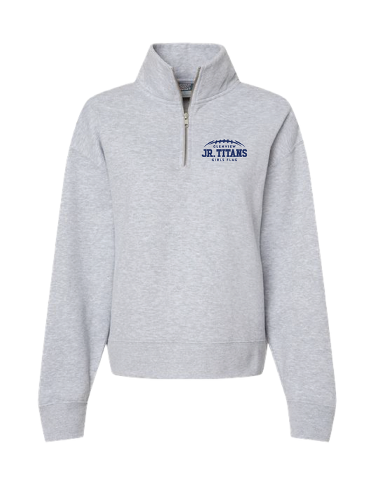 GLENVIEW JR. TITANS GIRLS Embroidered Logo Women's Fit Quarter Zip