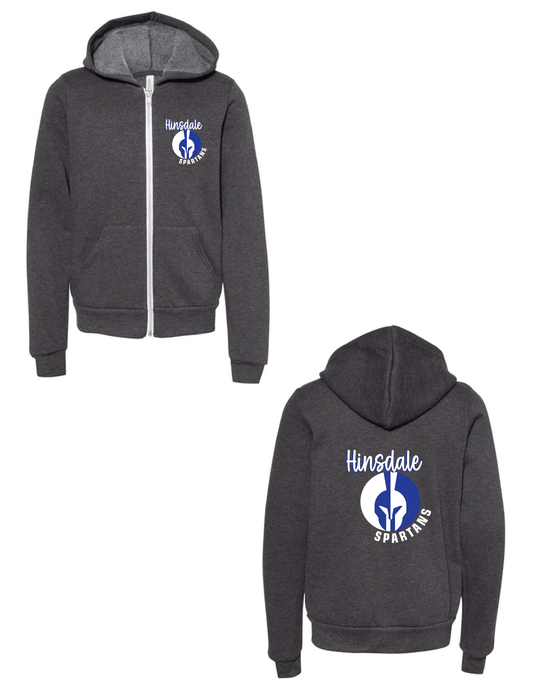 HINSDALE MIDDLE SCHOOL Go Mascot Zip Up Hoodie
