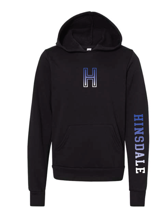 HINSDALE MIDDLE SCHOOL Ombre Overtime Hooded Pullover