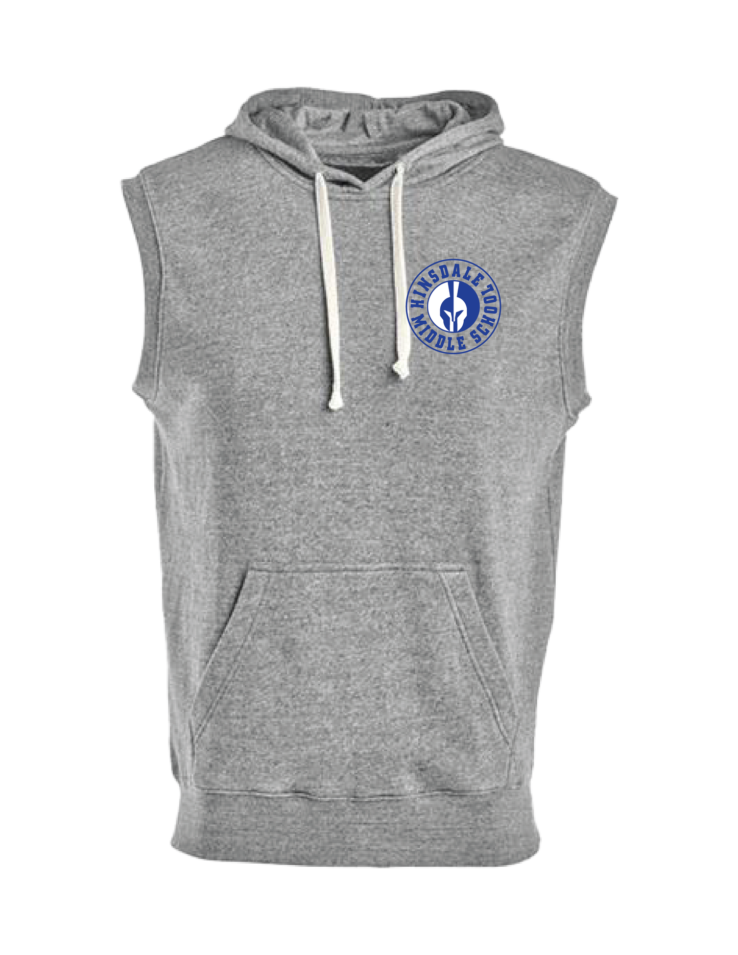 HINSDALE MIDDLE SCHOOL Retro Circle Sleeveless Hooded Pullover