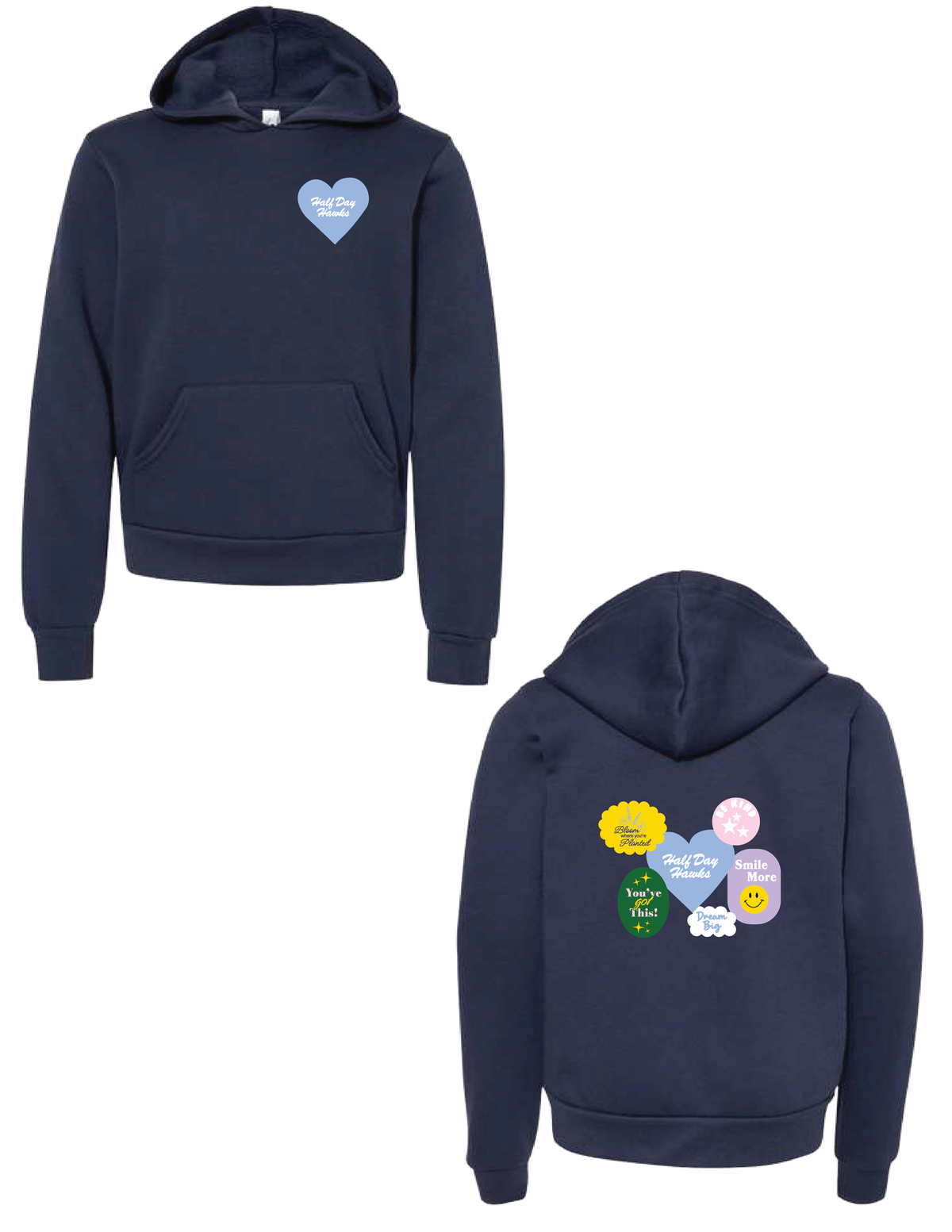 HALF DAY Patches Hooded Pullover