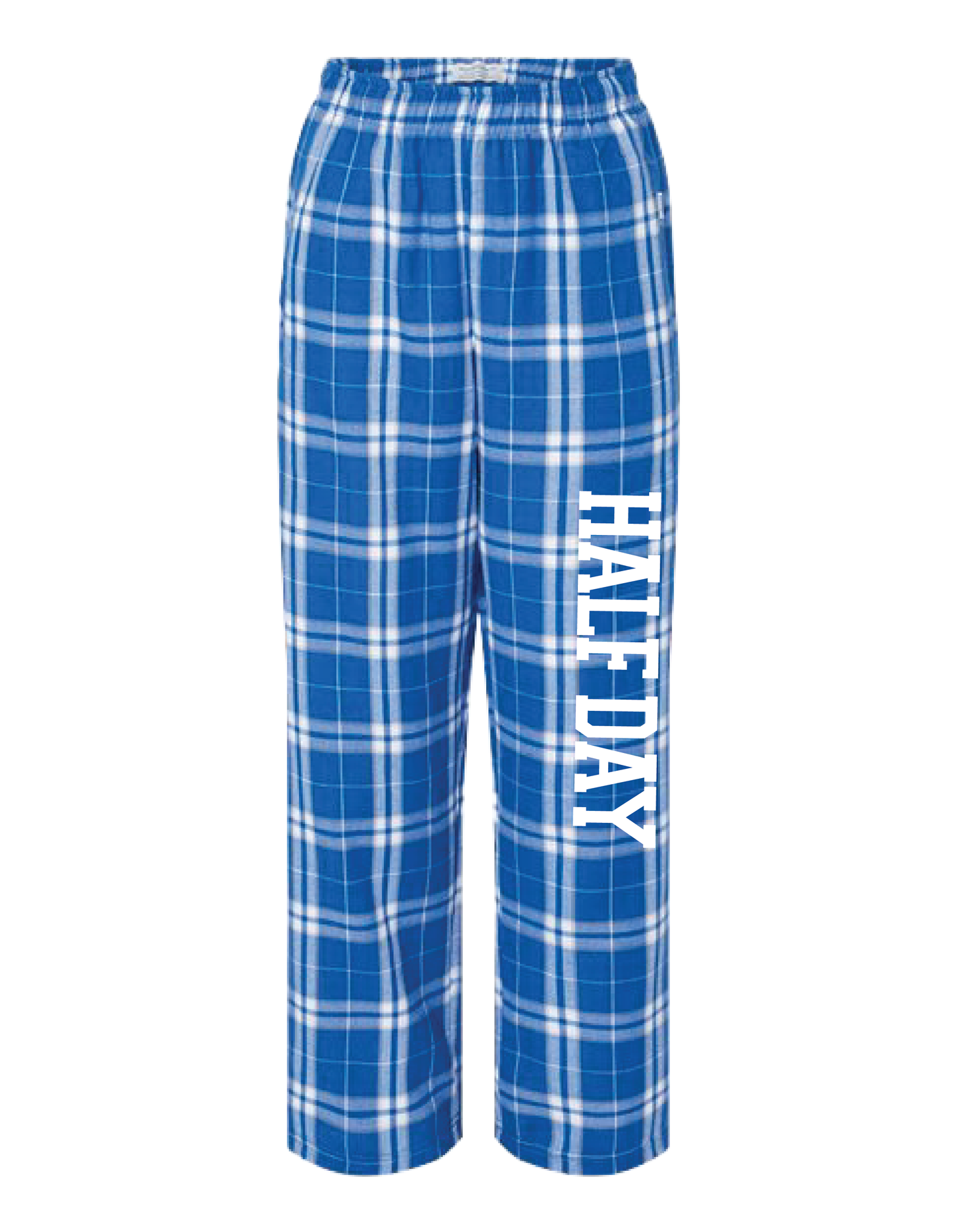 HALF DAY White Collegiate Flannel Pants