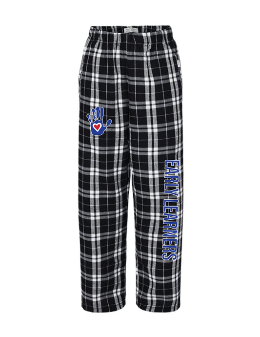 EARLY LEARNERS Hand Print Flannel Pants