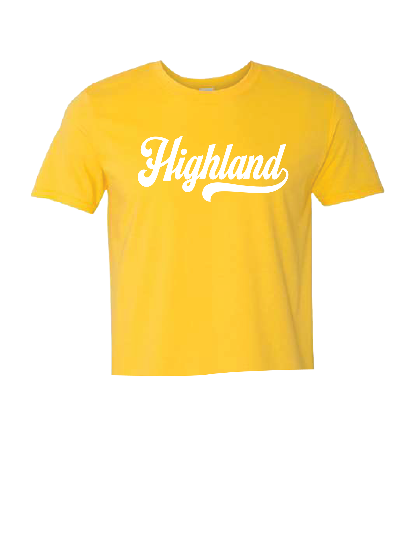 HIGHLAND Classic Script Gold Tee